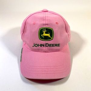 John Deere Pink Embroidered Logo Adjustable Ball Cap Hat Cary Francis Group